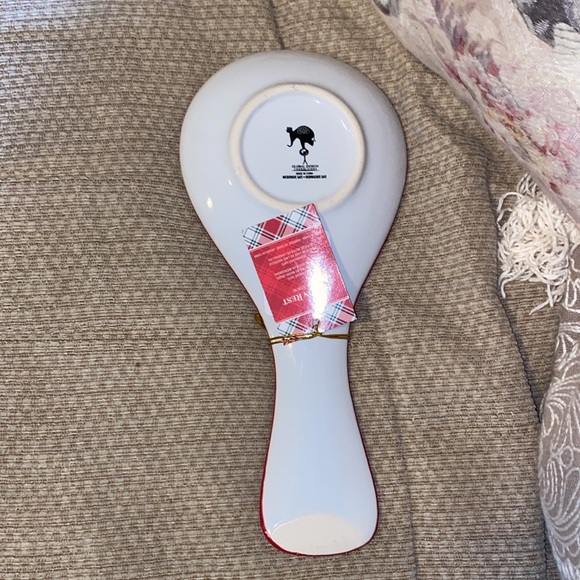 ❤️🤍💚NWT Psalm 39:7 “Lord my Hope is in you” Ceramic Spoon Rest w/Poinsettias - Picture 7 of 7